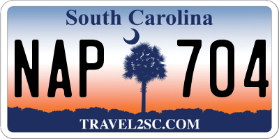 SC license plate NAP704