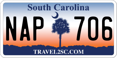 SC license plate NAP706