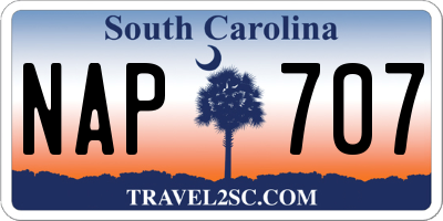 SC license plate NAP707