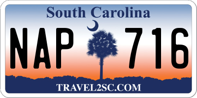 SC license plate NAP716