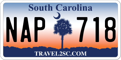SC license plate NAP718