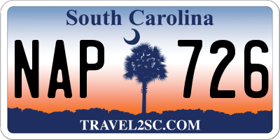 SC license plate NAP726