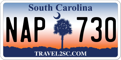 SC license plate NAP730