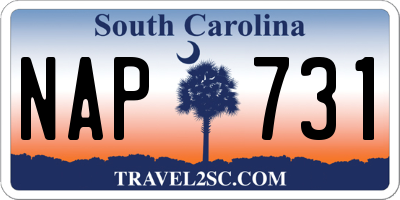 SC license plate NAP731