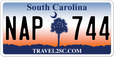 SC license plate NAP744