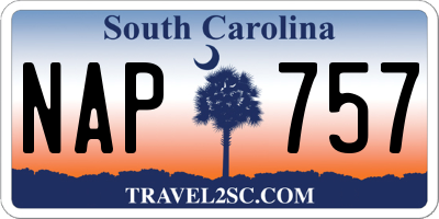 SC license plate NAP757