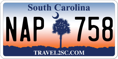 SC license plate NAP758