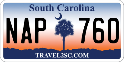 SC license plate NAP760