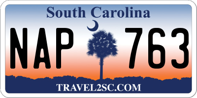 SC license plate NAP763