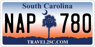 SC license plate NAP780