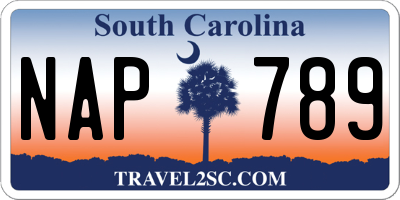 SC license plate NAP789