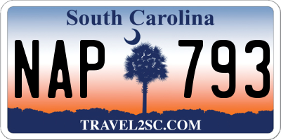 SC license plate NAP793