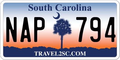 SC license plate NAP794