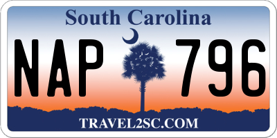 SC license plate NAP796