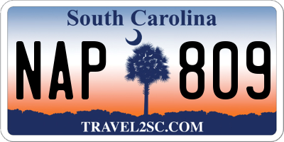 SC license plate NAP809