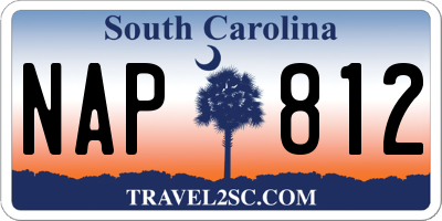 SC license plate NAP812