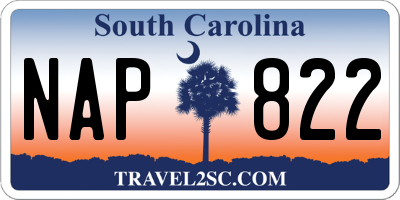 SC license plate NAP822