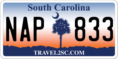 SC license plate NAP833