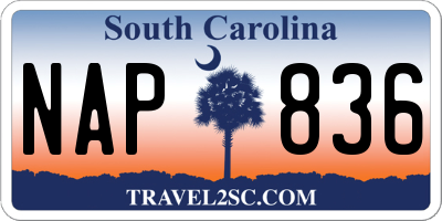 SC license plate NAP836