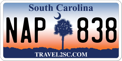 SC license plate NAP838