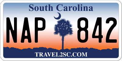 SC license plate NAP842