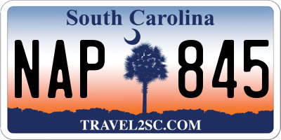 SC license plate NAP845
