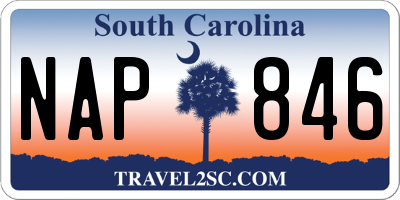 SC license plate NAP846