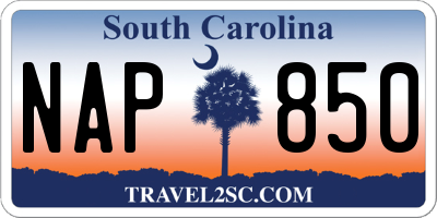 SC license plate NAP850