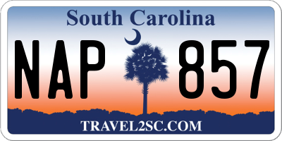 SC license plate NAP857