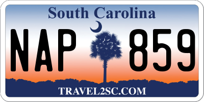 SC license plate NAP859
