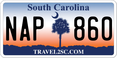 SC license plate NAP860