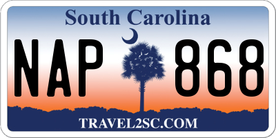 SC license plate NAP868