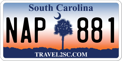 SC license plate NAP881