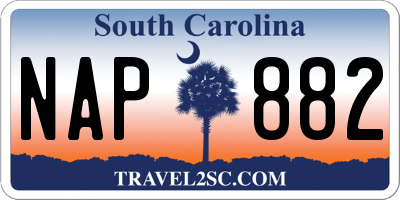 SC license plate NAP882