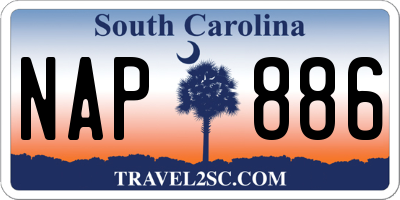 SC license plate NAP886