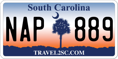 SC license plate NAP889