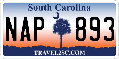 SC license plate NAP893