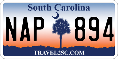 SC license plate NAP894