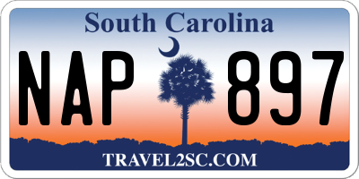 SC license plate NAP897