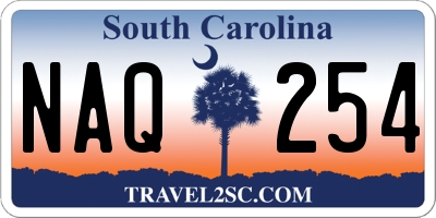 SC license plate NAQ254