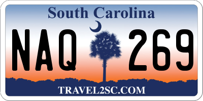 SC license plate NAQ269