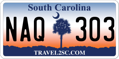 SC license plate NAQ303