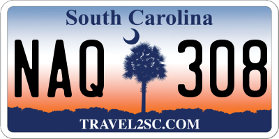 SC license plate NAQ308
