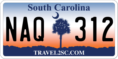 SC license plate NAQ312