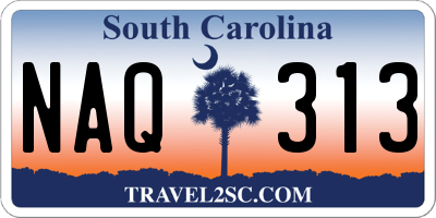 SC license plate NAQ313
