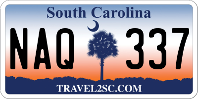 SC license plate NAQ337