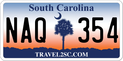 SC license plate NAQ354