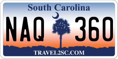 SC license plate NAQ360