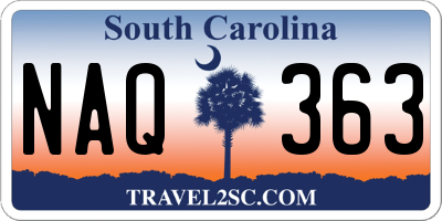 SC license plate NAQ363