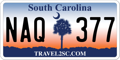 SC license plate NAQ377